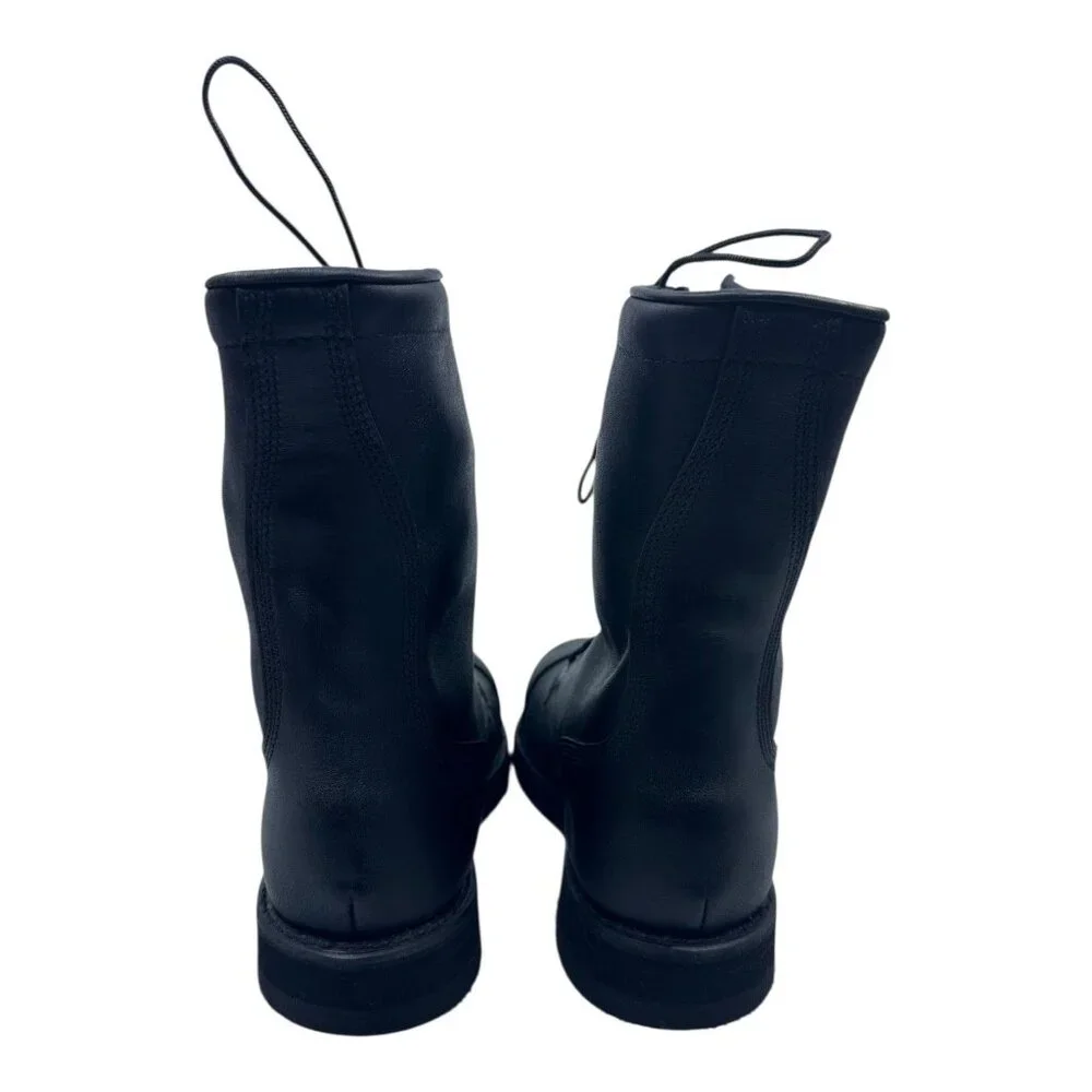 Addison Shoe Company Military Combat Boot‎ 9R Black Steel Toe Leather USA 963006